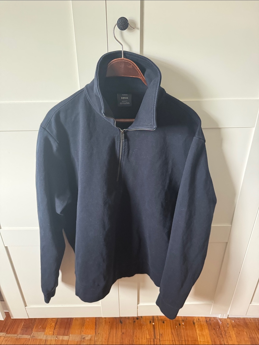 Mango Men’s Navy Half-Zip Sweater